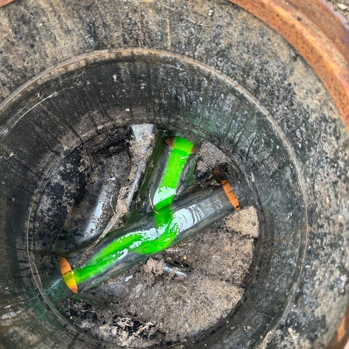 Outdoor gully during clearance work